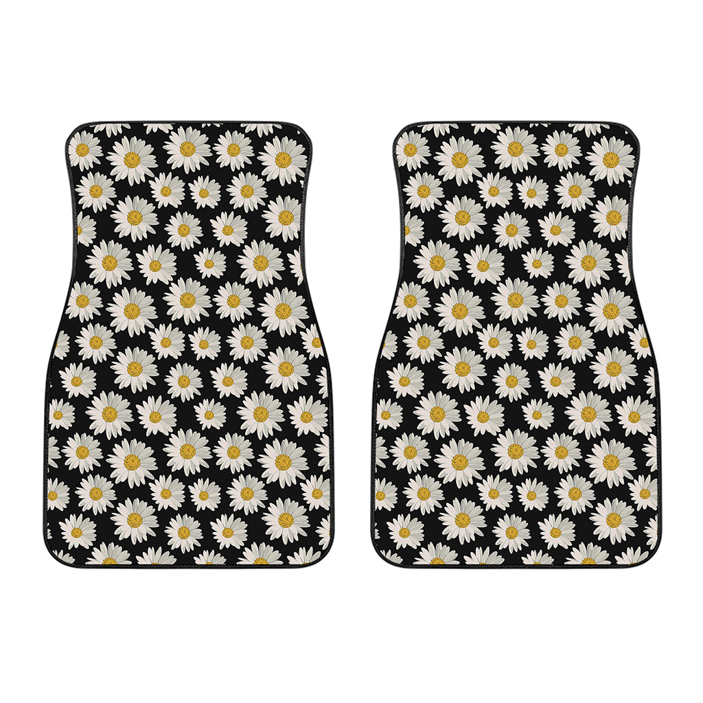 Daisy Flower Pattern Print Front Car Floor Mats