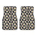 Daisy Flower Pattern Print Front Car Floor Mats