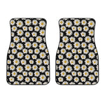 Daisy Flower Pattern Print Front Car Floor Mats