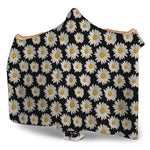 Daisy Flower Pattern Print Hooded Blanket