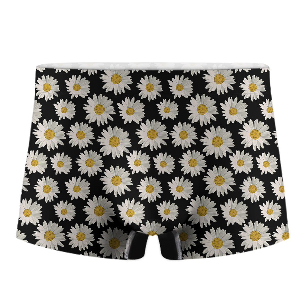 Daisy Flower Pattern Print Men's Boxer Briefs