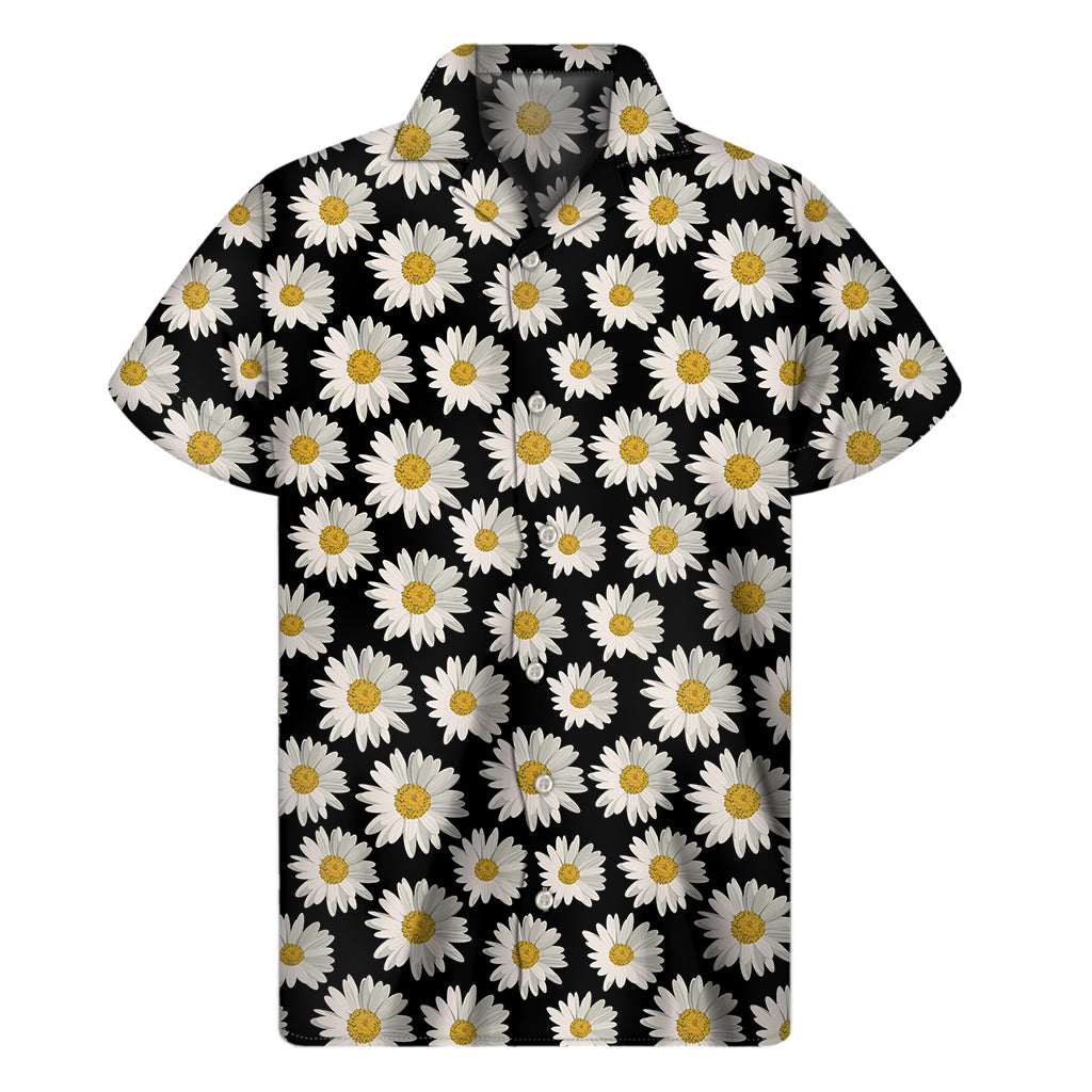 Daisy Flower Pattern Print Men's Short Sleeve Shirt
