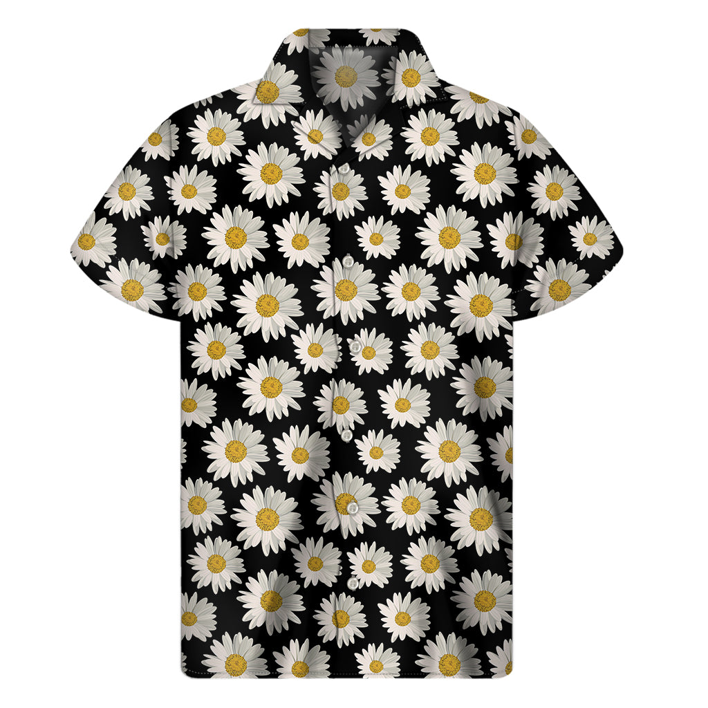 Daisy Flower Pattern Print Men's Short Sleeve Shirt