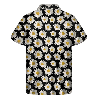 Daisy Flower Pattern Print Men's Short Sleeve Shirt
