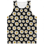 Daisy Flower Pattern Print Men's Tank Top