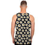 Daisy Flower Pattern Print Men's Tank Top