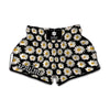 Daisy Flower Pattern Print Muay Thai Boxing Shorts