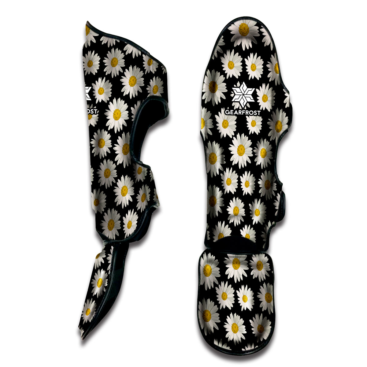 Daisy Flower Pattern Print Muay Thai Shin Guard