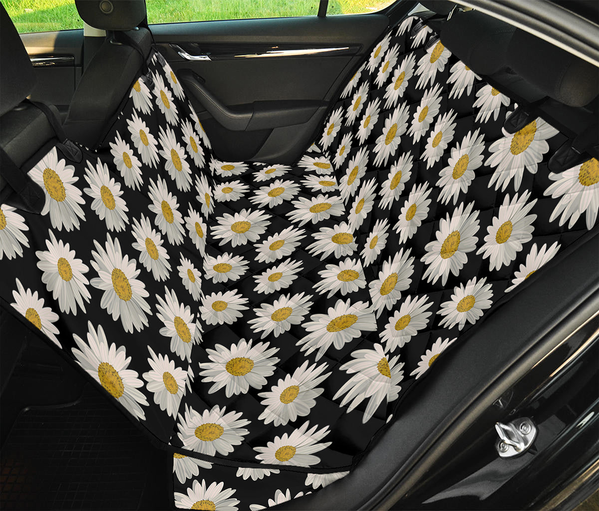 Daisy Flower Pattern Print Pet Car Back Seat Cover