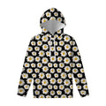 Daisy Flower Pattern Print Pullover Hoodie