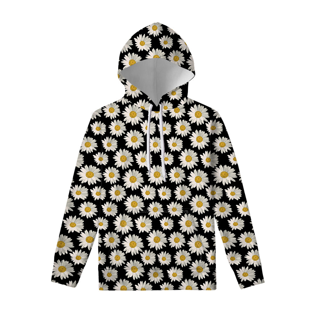 Daisy Flower Pattern Print Pullover Hoodie