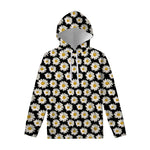 Daisy Flower Pattern Print Pullover Hoodie