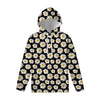 Daisy Flower Pattern Print Pullover Hoodie