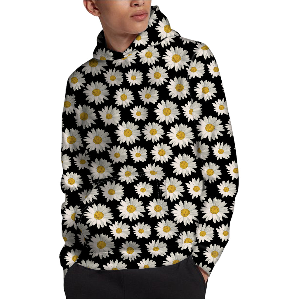 Daisy Flower Pattern Print Pullover Hoodie