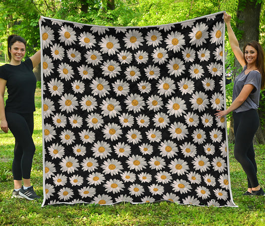 Daisy Flower Pattern Print Quilt