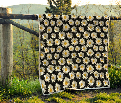 Daisy Flower Pattern Print Quilt