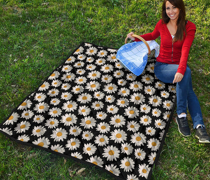 Daisy Flower Pattern Print Quilt