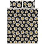 Daisy Flower Pattern Print Quilt Bed Set