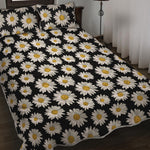 Daisy Flower Pattern Print Quilt Bed Set