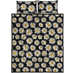 Daisy Flower Pattern Print Quilt Bed Set