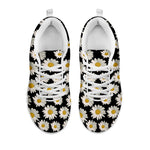 Daisy Flower Pattern Print White Sneakers