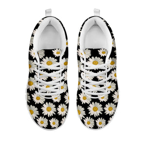 Daisy Flower Pattern Print White Sneakers