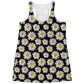 Daisy Flower Pattern Print Women's Racerback Tank Top