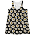 Daisy Flower Pattern Print Women's Racerback Tank Top