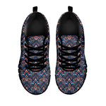 Damask Boho Pattern Print Black Sneakers