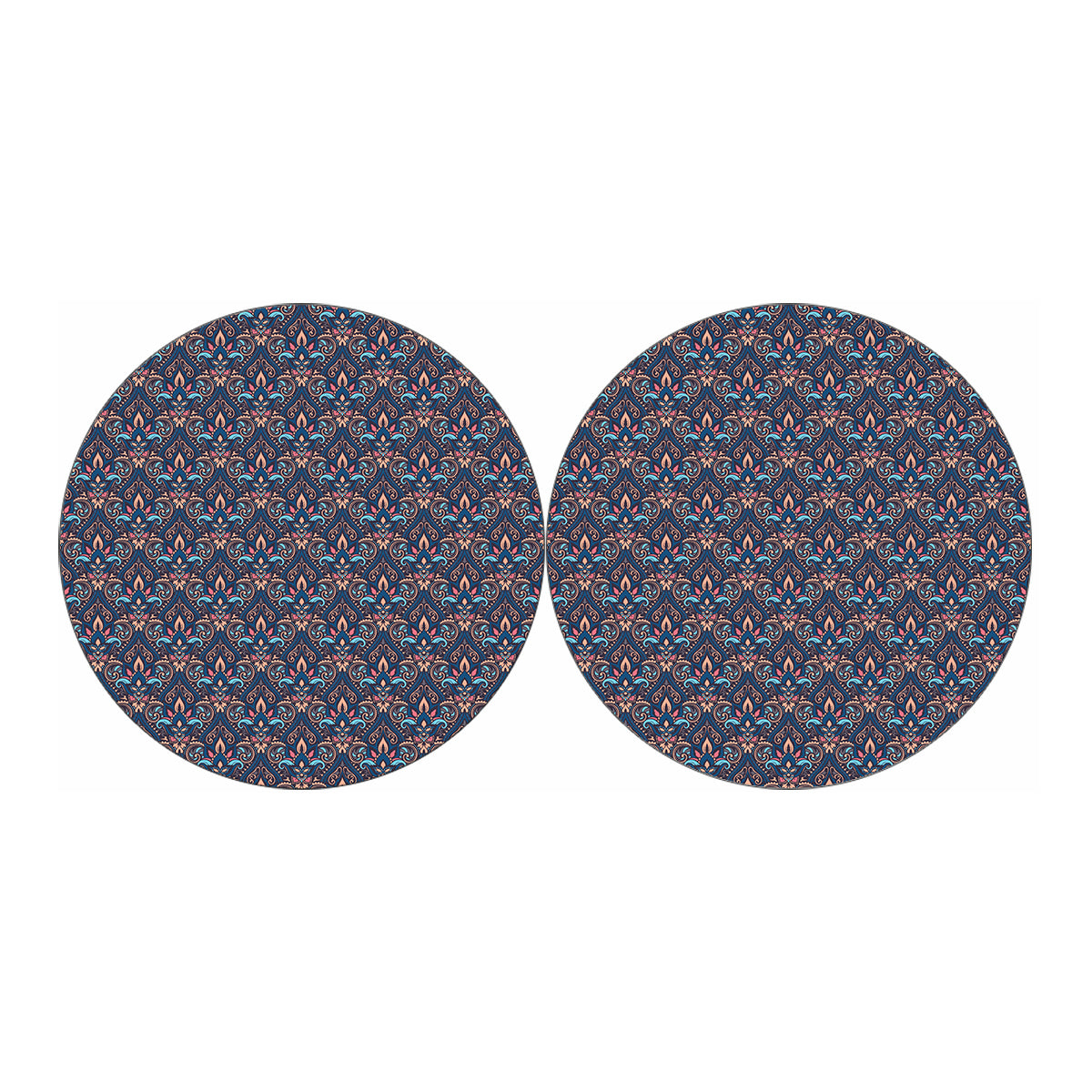 Damask Boho Pattern Print Car Coasters