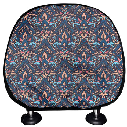 Damask Boho Pattern Print Car Headrest Covers