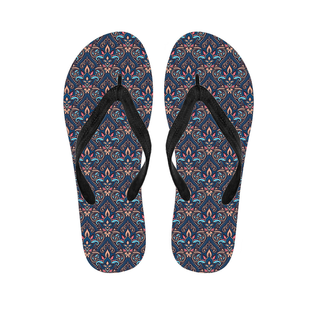 Damask Boho Pattern Print Flip Flops