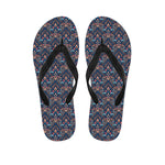 Damask Boho Pattern Print Flip Flops