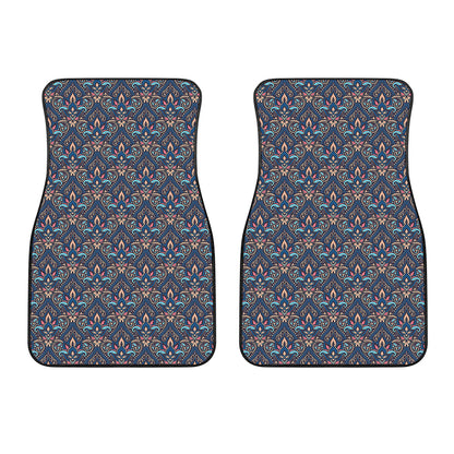 Damask Boho Pattern Print Front Car Floor Mats