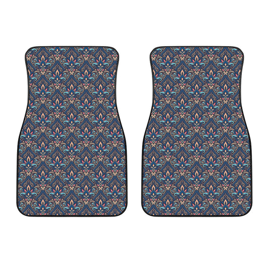 Damask Boho Pattern Print Front Car Floor Mats