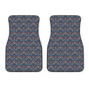 Damask Boho Pattern Print Front Car Floor Mats