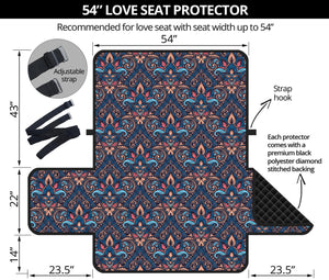 Damask Boho Pattern Print Loveseat Protector