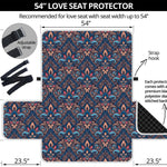 Damask Boho Pattern Print Loveseat Protector