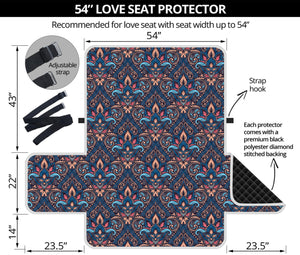 Damask Boho Pattern Print Loveseat Protector