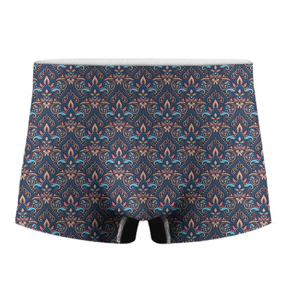 Damask Boho Pattern Print Men's Boxer Briefs