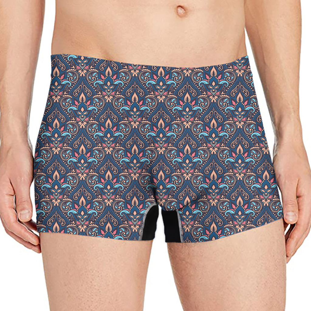 Damask Boho Pattern Print Men's Boxer Briefs