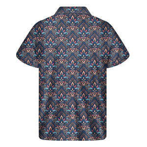 Damask Boho Pattern Print Men's Short Sleeve Shirt