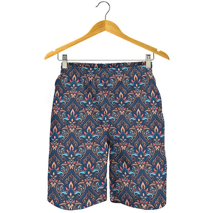Damask Boho Pattern Print Men's Shorts