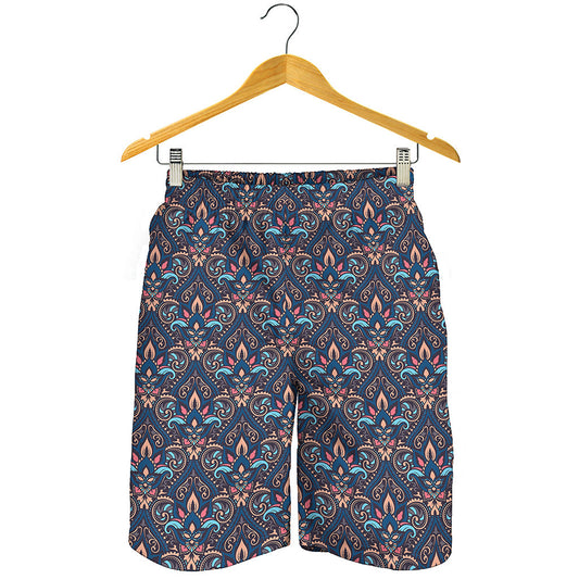 Damask Boho Pattern Print Men's Shorts