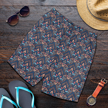 Damask Boho Pattern Print Men's Shorts