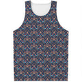 Damask Boho Pattern Print Men's Tank Top