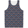 Damask Boho Pattern Print Men's Tank Top