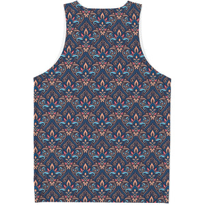 Damask Boho Pattern Print Men's Tank Top