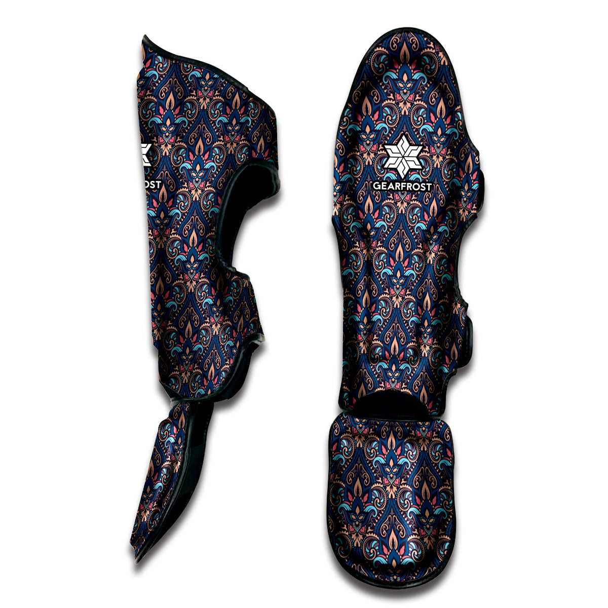 Damask Boho Pattern Print Muay Thai Shin Guard