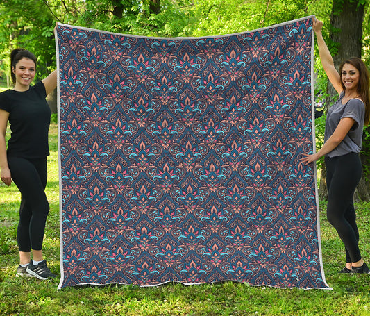 Damask Boho Pattern Print Quilt